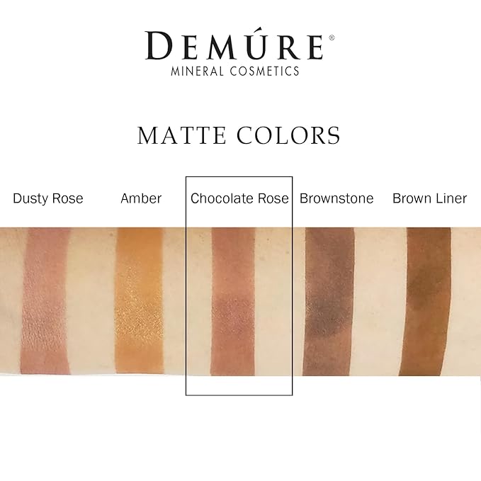 Demure Mineral Make Up (Chocolate Rose) Eye Shadow, Matte Eyeshadow, Loose Powder, Eye Makeup, Professional Makeup