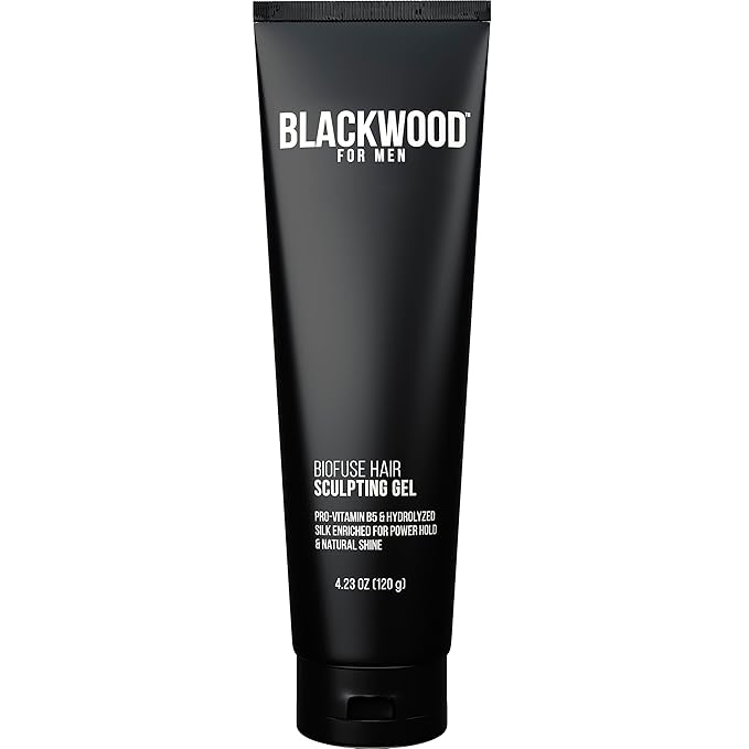 Blackwood For Men BioFuse Hair Sculpting Gel - Long Lasting Hold - Natural Vegan Formula Hair Styling Product for All Hair Types - Sulfate Free, Paraben Free, & Cruelty Free (4.23 Oz)