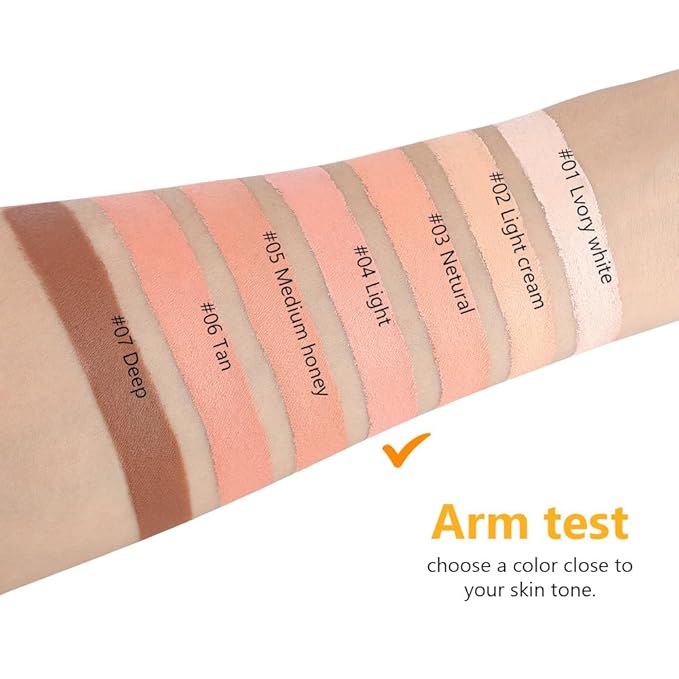 Kaely Pot Concealer Full Coverage Set, Under Eye Brightener Color Correcting Concealer for Dark Circles, Waterproof Foundation Face Makeup Brush Kit, Eye Ring Corrector de ojeras, 04 LIGHT