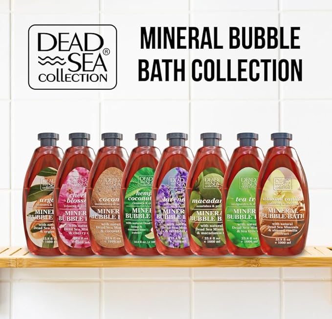 Dead Sea Collection Bubble Bath for Women and Men - with Lavender Oil and Pure Minerals - Nourishing and Moisturizing Skin - 33.8 Fl. Oz