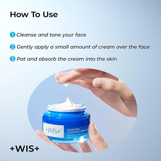 +WIS+ 6X Peptide Collagen Booster Cream, Peptide Moisturizer, Anti Aging Firming Face Cream with Hyaluronic Acid for All Skin Types, Safe on Sensitive Skin (1.76 fl.oz)