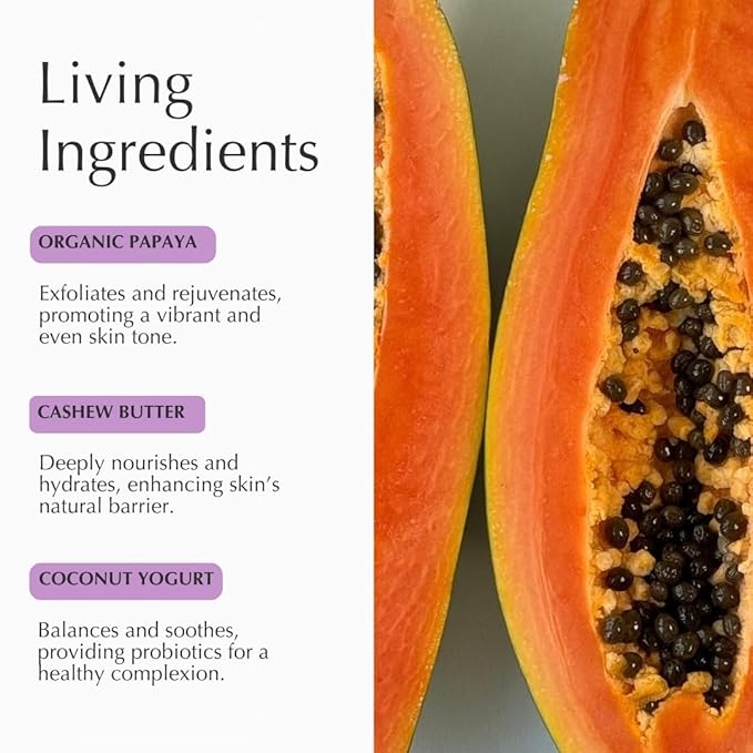 SHIMMER CHEF Papaya Purée Face & Neck Plaster | Botanical Skin-to-Mind Mask | Revitalizes & Fortifies Complexion with Vitamins A, C & E | Exotic Bouquet Uplifts Mood | 5.5 oz