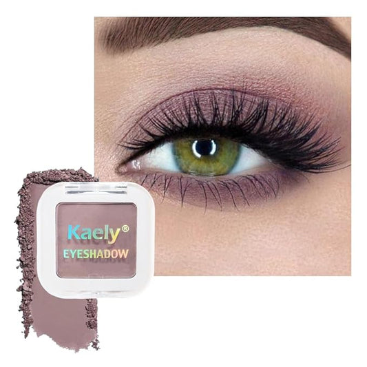 Kaely Taupe Single Eyeshadow Makeup, Blendable Neutral Powder Eye Shadow for Older Women, Lavender Plum Purple Mauve Matte Eyeshadow Palette for Green Eyes Pigmented Waterproof, sombras para ojos, 05