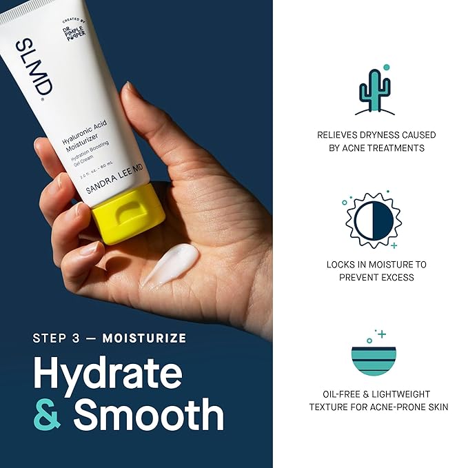 SLMD Skincare Set by Dr. Pimple Popper - 30-Day Skincare System, 4pc Kit, 3 Steps, 2x per Day Full Skin Care Set for Clearer, More Radiant Complexion, Travel Skin Care Set for Women and Men