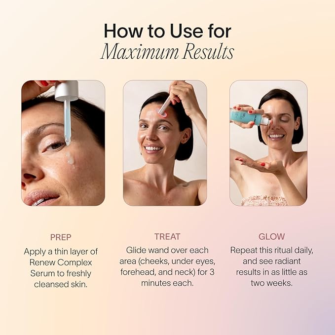 Solawave Renew Complex Red Light Therapy Activation Serum for Face & Neck | Pairs with LED Facial Wand Device | Hydrates & Plumps the Skin | Blue Tansy, Aloe Vera, Hyaluronic Acid (1 Oz)