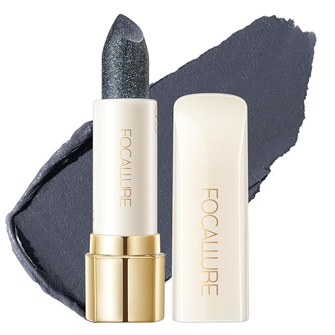 FOCALLURE Moisturizing Shiny Lipstick,Pearl Shimmery Finish,Hydrating Tinted Lip Balm with Creamy Texture,Long Lasting High Pigmented Lip Stain,Night Song