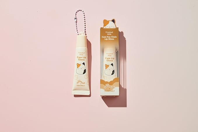 TONYMOLY x Squishmallows Cam the Cat 2-Piece Set – Coconut Milk Hand Cream & Frosted Milk Lip Gloss – Cute Korean Skincare & Beauty Gift for Women & Teens