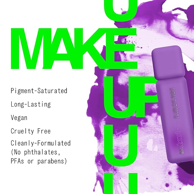 about-face Matte Fluid Eye Paint New Karma – High-Pigment Liquid Eyeshadow, Long-Lasting, No-Budge Matte Finish, Vegan & Cruelty-Free (Bright Purple)