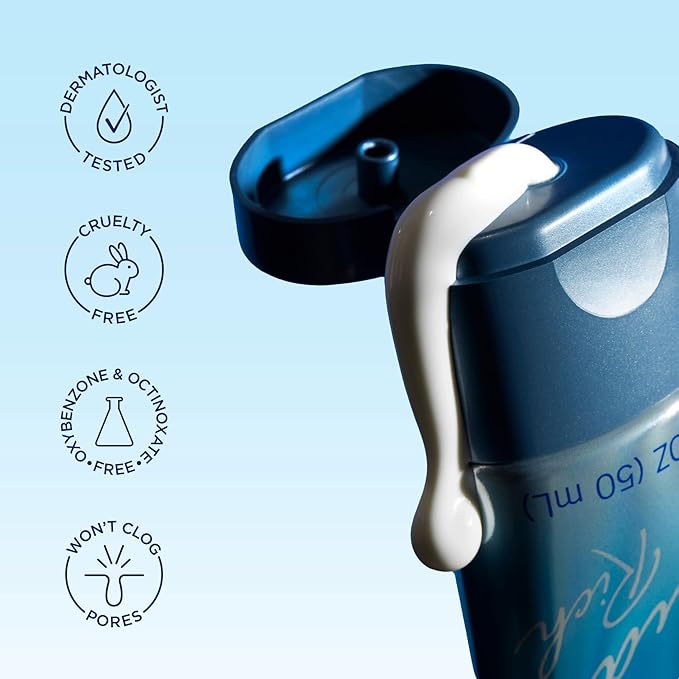 Biore UV Aqua Rich SPF 30 Daily Moisturizer Sunscreen for Face, For Sensitive Skin, Oil Free, Hyaluronic Acid, Vegan, Oxybenzone & Octinoxate Free, Dermatologist Tested, 1.7 Oz