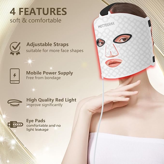 Red Light for Face, 660nm Red Light and 850nm Near Infrared LED Face Light with Dual Driver Option, Suitable for Travel and Home Use