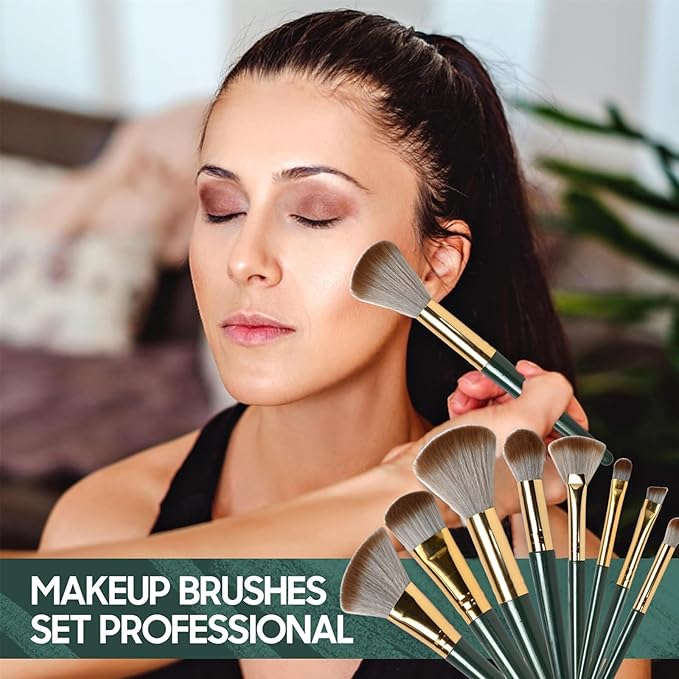 Make Up Brushes,Makeup Brushes Set 14 PCS for Foundation Eyebrow Concealer Eye Shadows Powder,Makeup Brushes Kit for Travel and Daily Makeup Use