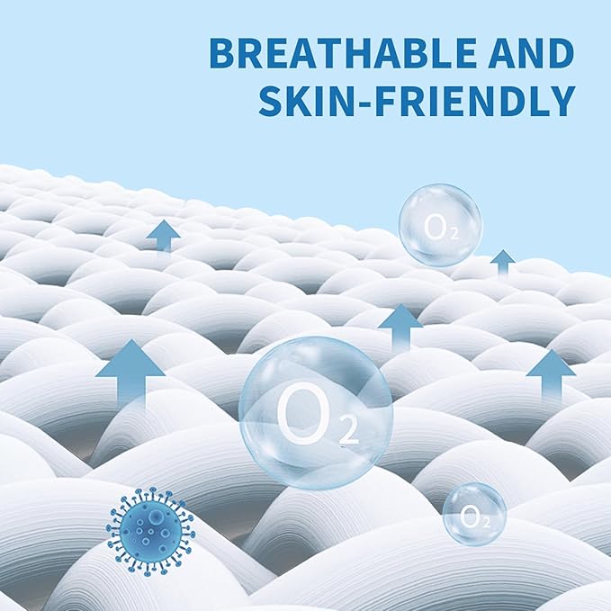 Face Masks Disposable for Adults, 3 Ply ASTM Level 3, Breathable & Comfortable, Individually wrapped Black 50 Pcs