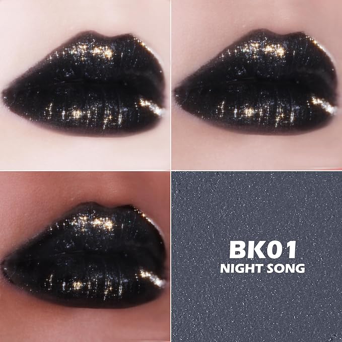 FOCALLURE Moisturizing Shiny Lipstick,Pearl Shimmery Finish,Hydrating Tinted Lip Balm with Creamy Texture,Long Lasting High Pigmented Lip Stain,Night Song