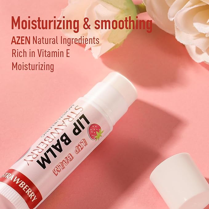 AZEN 200 Pack Lip Balm, Natural Lip Balm Bulk, Lip Care Product, Moisturizing Lip Balms for dry cracked lips - 12 Flavors