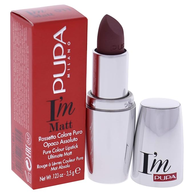 Pupa Milano I Am Matte Pure Colour Lipstick - 011 Intense Nude for Women - 0.123 oz Lipstick