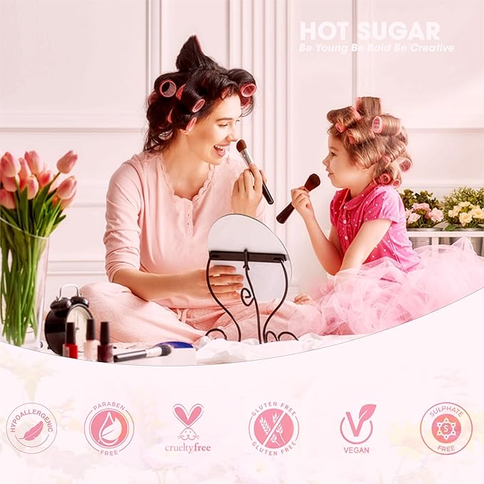 Hot Sugar Girls Makeup Kit for Birthday Gift, Christmas Makeup Set for Teens 10 12 13 16 Includes Real Cosmetics and Makeup Tools (Floral)