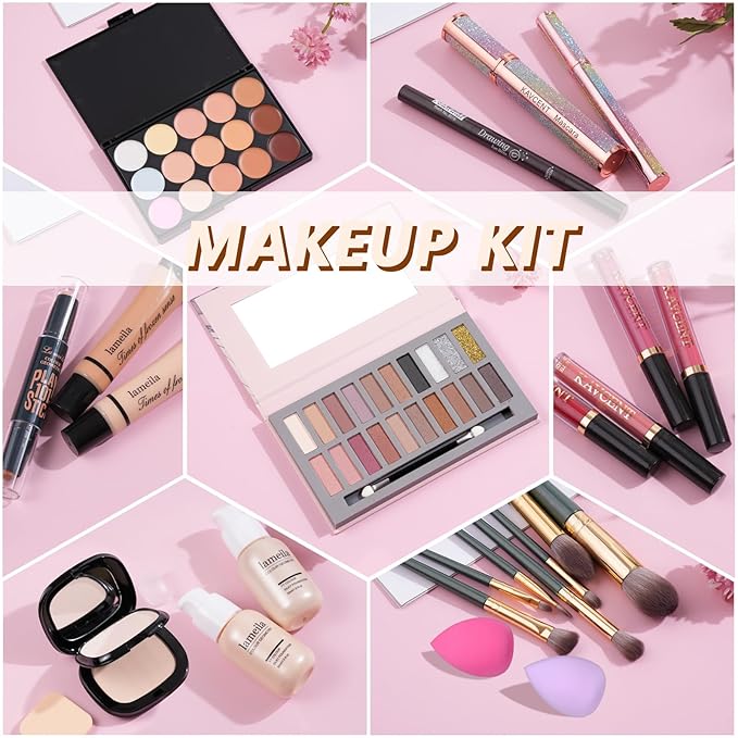 Makeup Set Makeup Kit for Women Full Kit Makeup Sets for Teens Women Gift Eyeshadow Palette Lipgloss Foundation concealer Makeup Kit for Teens Teenager