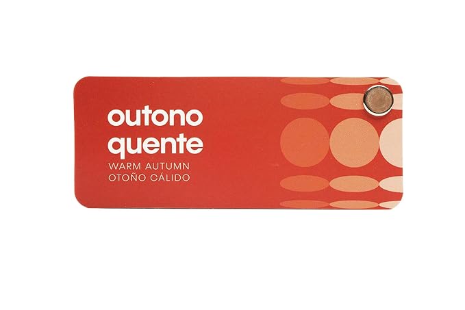 Multilingual Warm Autumn Palette Color Fan by Studio Immagine, Personalized Color Guide for Cost Saving, Smart Shopping, Outfit & Wardrobe Planning; Otono Calido/Outono Quente