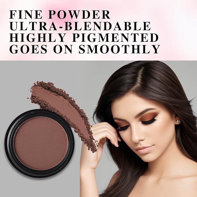 MEICOLY Ash-Brown Single Eyeshadow,Pressed Powder Matte Eye Shadow for Deer Cosplay Makeup,Halloween Smoky Eyes Makeup,Opaque Vegan Cruelty Free High Pigment Eyeshadow