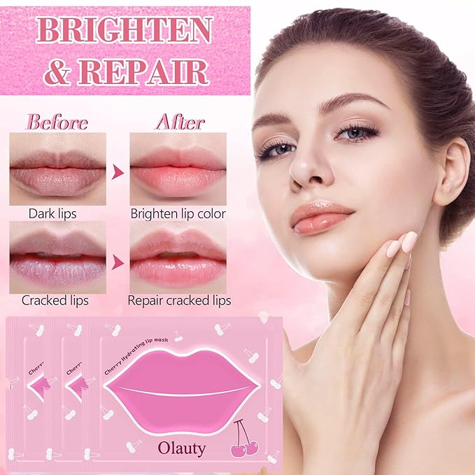 30 Pairs Lip Mask & Eye Mask, 24K Gold Crystal Gel Collagen Eye Patches for Puffy Eyes, Dark Circles, Chapstick Bulk, Hangover Kit, Bulk Gifts, Party Favors Adults, Bachelorette Party Accessories