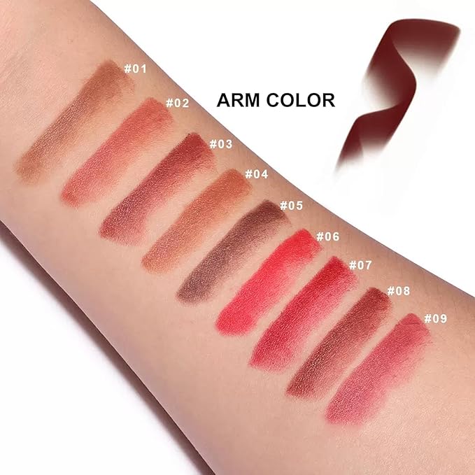 2-in-1 Gradient Red Lip Liner & Lipstick, Waterproof Long Lasting Matte Lip Liner Pencil, Makeup Smudge proof lip liner with Cone Tip (06#-Carmine)