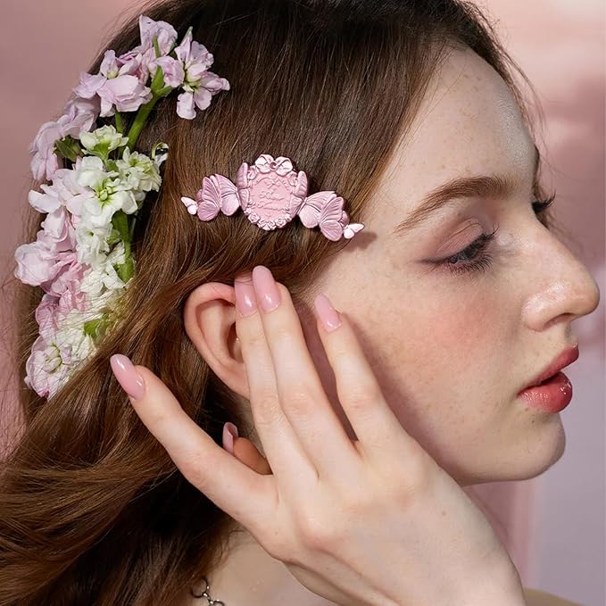 Flower Knows Tide & Twilight Treasures 5 Pack Makeup Gift Set,Lip Glaze*1+Blush*1+Eyeshadow*1+Hair Clip*1+Gift Box*1,Perfect Makeup Gift for Girls & Women