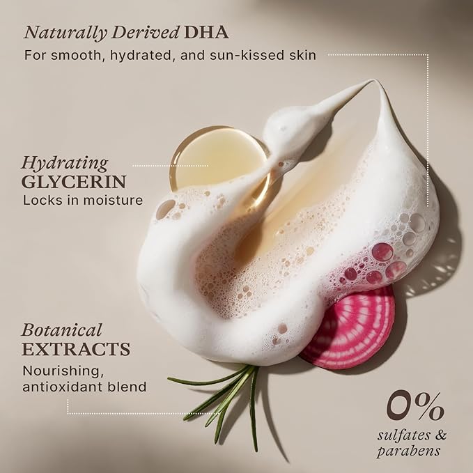 Self Tanner Tanning Mousse Kit - USA Made with Natural & Organic Ingredients, Self Tanner Mousse and Mitt, Tan Kit, Fake Tan Tanning Foam, Medium to Dark, Sunless Tanners Best Sellers