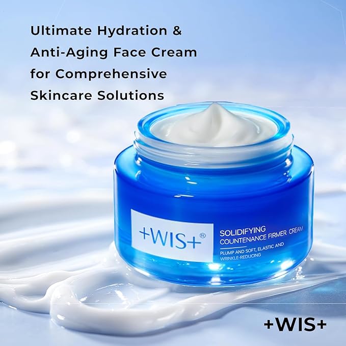+WIS+ 6X Peptide Collagen Booster Cream, Peptide Moisturizer, Anti Aging Firming Face Cream with Hyaluronic Acid for All Skin Types, Safe on Sensitive Skin (1.76 fl.oz)