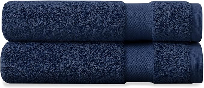 Delara Organic Cotton Luxuriously Plush Hand Towel Pack of 2 | GOTS & OEKO-TEX Certified | Premium Hotel Quality Towels | Feather Touch Technology|650 GSM Long Staple|Soft, Quick Dry & Ultra-Absorbent