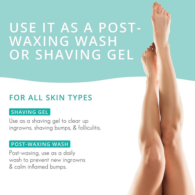 Almond Clear Face & Body Wash [6.7 Fl Oz] Skin Care for Acne and Folliculitis-Prone Skin - Gentle Everyday Exfoliating Cleanser with Mandelic Acid and Botanicals