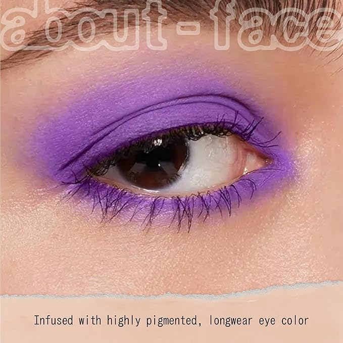 about-face Matte Fluid Eye Paint New Karma – High-Pigment Liquid Eyeshadow, Long-Lasting, No-Budge Matte Finish, Vegan & Cruelty-Free (Bright Purple)
