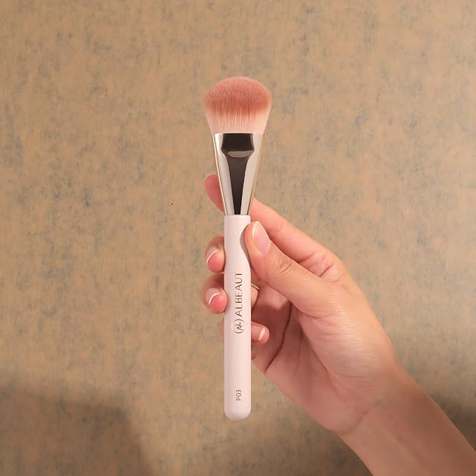 Liquid Blush Brush Angled for Cheek Makeup,Cream Foundation Contour Bronzer highlight Blending, Angled Face Makeup Tool (Multitask Face Brush)