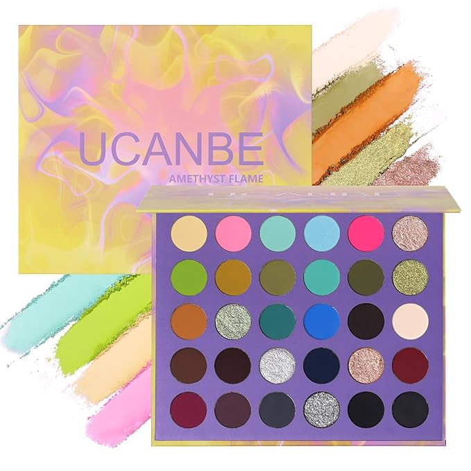 UCANBE 30 Colors Eyeshadow Makeup Palette – MACARON & Deep Neutral Tones – Matte Glitter Finishes – Highly Pigmented, Long-Lasting Eye Shadow Pallet for Daily Use, Cosplay, Festival, Party