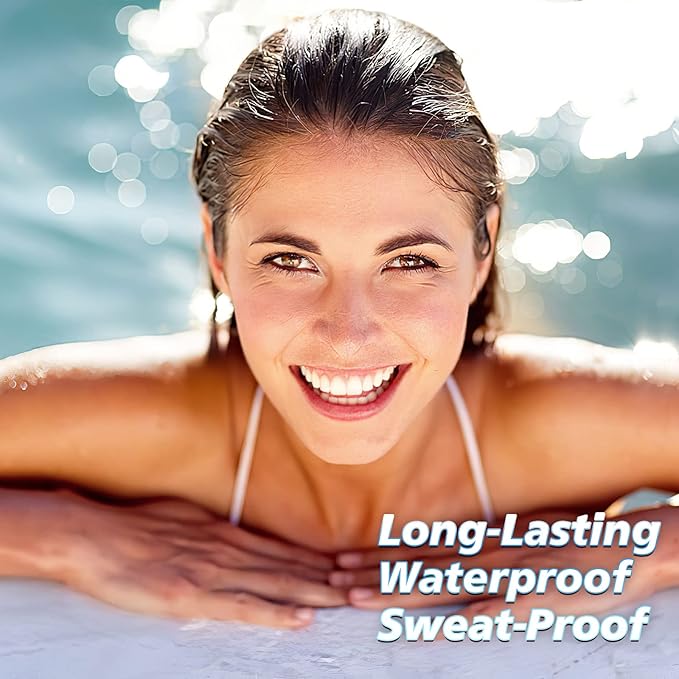 Eyebrow Stamp Stencil Kit - One-Step Eye Brow Stencil Kit with 24 Reusable Thin & Thick Eyebrow Stencils, Long-Lasting Waterproof & Smudge-Proof Brow Stamp Kit for Perfect Eye Makeup