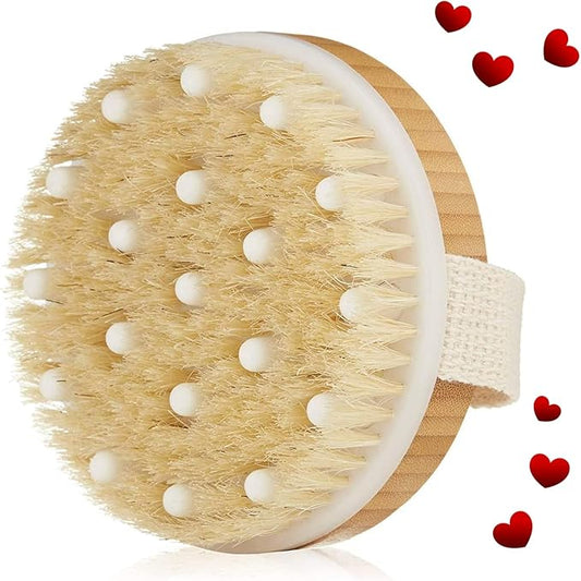 Premium Face Scrubber Set, Facial Cleansing Brush for Exfoliator, Natural Bristle Face Scrubber for Lymphatic Drainage, Unclog Pores, Sensitive Skin, Reduce Ance