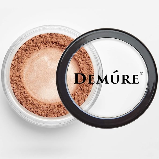 Demure Mineral Make Up (Bronze Peach) Shimmer Eyeshadow, Loose Powder, Glitter Eyeshadow, Eye Makeup, Professional Makeup