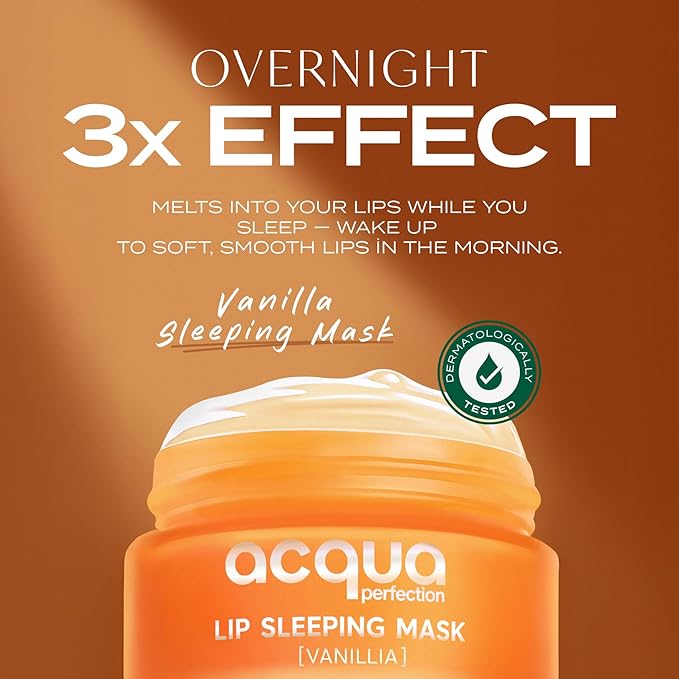 Lip Mask, Overnight Lip Treatment Enriched With Skin Softening Vanilla and Hydrating Shea Butter, Flaky Dry Lips