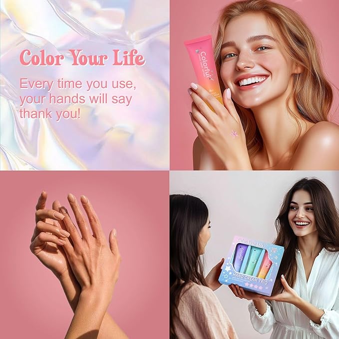 Floral & Star Shaped Hand Lotion Set, 3 Pcs Gift Pack, 60ml Each, Lavender, Rose and Ocean Scent. Best for Women,Girls,Mothers Day Gifts,Teacher Appreciation Gifts.