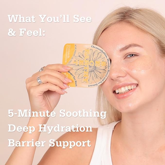 Oat Calm Repair 5′ Hydrogel Under-Eye Patches, 28 Pairs — 5-Minute Soothing for Sensitive Skin, Deep Hydration & Barrier Support — Ophthalmologist Tested