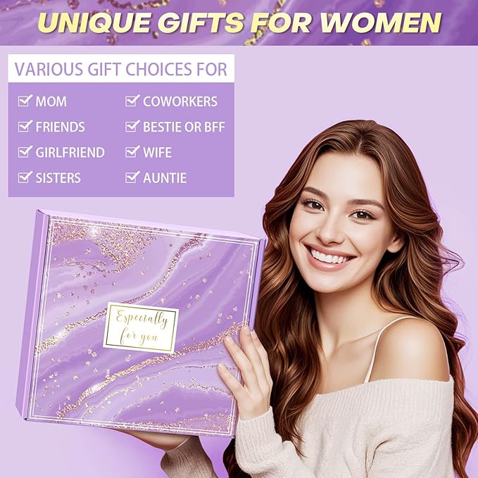 Happy Birthday Gifts for Women Self Care Gift, Relaxing Care Package Get Well Soon Spa Gift Basket with Luxury Blanket, Mothers Day, Brithday Gifts for Mom Her Friend Sister Wife