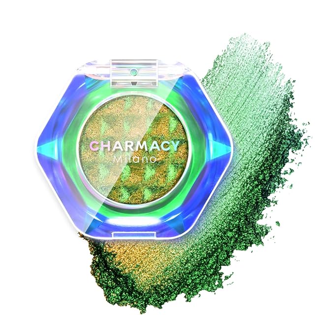 CHARMACY Multichrome Glitter Eyeshadow, Intense Pigmentation Chameleon Sparkling Eyeshadow, Bright Highlighter Duochrome Eye Make Up, Multi-Reflective Finishes Glitter Metallic Eye Makeup #08
