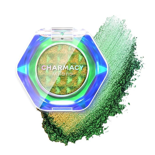 CHARMACY Multichrome Glitter Eyeshadow, Intense Pigmentation Chameleon Sparkling Eyeshadow, Bright Highlighter Duochrome Eye Make Up, Multi-Reflective Finishes Glitter Metallic Eye Makeup #08