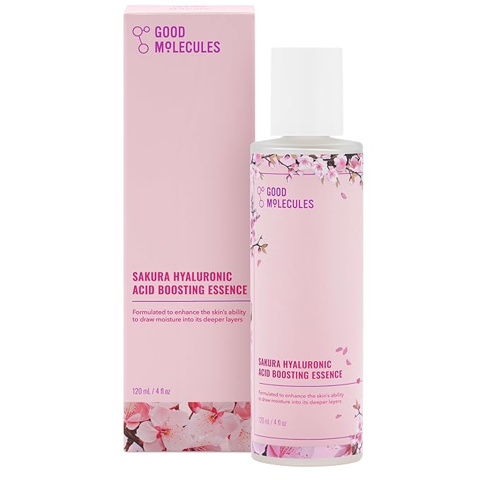 Good Molecules Sakura Hyaluronic Acid Boosting Essence - Ultra Hydrating Facial Moisturizer - Skincare for Hydration, Tightening, Anti Aging, Instant Glow - Skin Care for Face