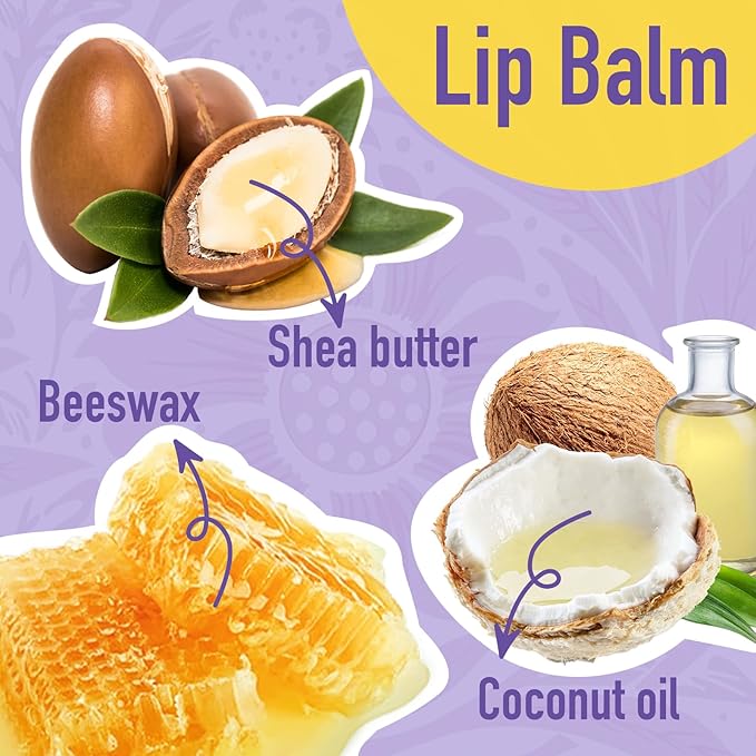 AZEN 24 Pack Lip Balm, Natural Lip Balm Bulk, Lip Care Product, Moisturizing Lip Balms for dry cracked lips - 12 Flavors