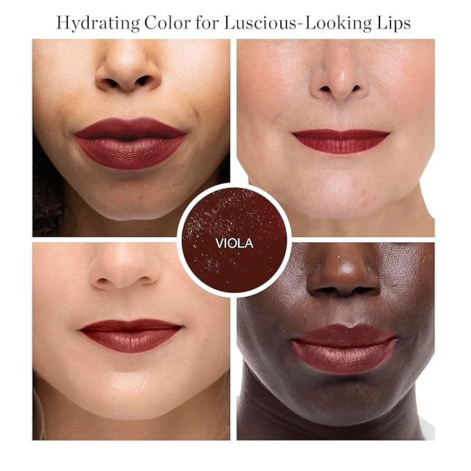 Ogee Tinted Sculpted Lip Oil - Lip Stain Made with 100% Organic Coconut Oil, Jojoba Oil, and Vitamin E - Best as Lip Balm, Lip Color or Lip Treatment - VIOLA