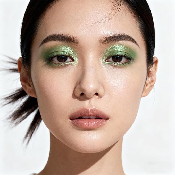 Olive Green Eyeshadow Stick, Lime Green Shimmer Eyeshadow Pencil for Women, Waterproof Long Lasting High Pigment Eye Shadow Crayon Pen, Women Multi-Dimensional Eye Highlighter Stick (21#)