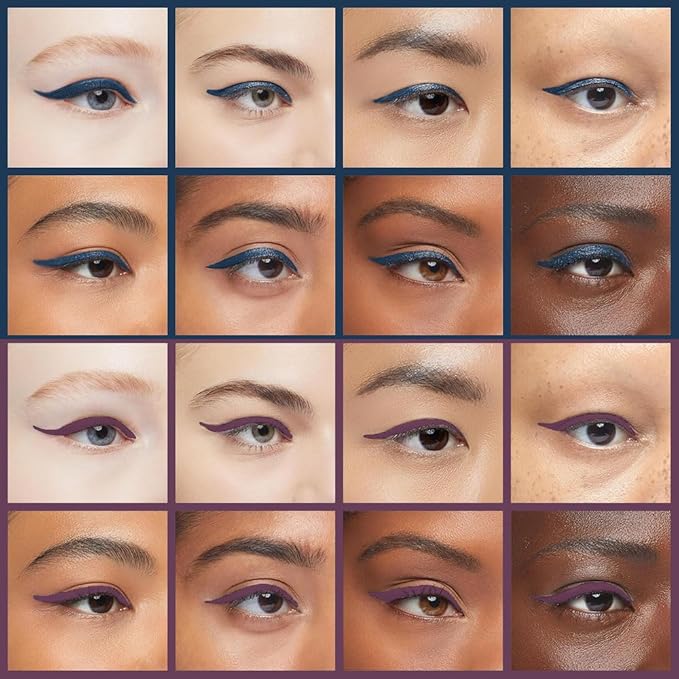 evpct 2Pcs Dark Blue Purple Gel Eyeliner Pencils Eye Black Face Paint Stick Lipstick Halloween Makeup Set Waterproof Smudge Proof Eyeliner Pen Crayon Smokey Eye delineador de ojos contra el agua