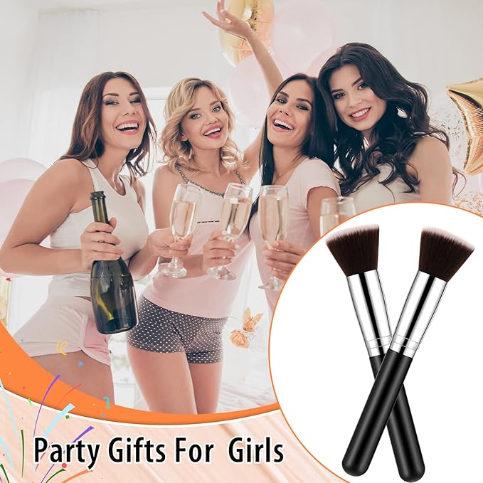 Baderke 20 Pcs Flat Top Foundation Brush Kabuki Cosmetics Synthetic Dense Face Blush Makeup Brush for Liquid, Cream, Powder, Blending, Buffing, Stippling Face Makeup Tools