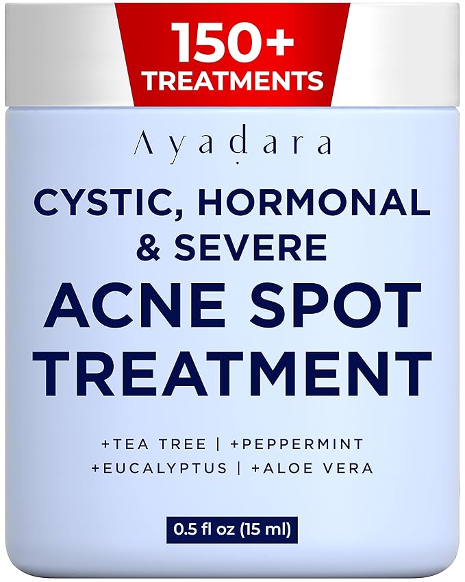 Warrior One (0.5oz) Acne Spot Treatment with 2% Salicylic Acid, Cystic and Hormonal Acne Cream, Acido Salicilico Acne Spot Treatment for Face, acne Cream for Adults and Teens, 150+ Uses