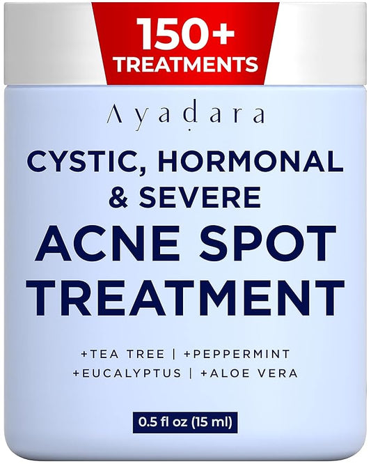 Warrior One (0.5oz) Acne Spot Treatment with 2% Salicylic Acid, Cystic and Hormonal Acne Cream, Acido Salicilico Acne Spot Treatment for Face, acne Cream for Adults and Teens, 150+ Uses